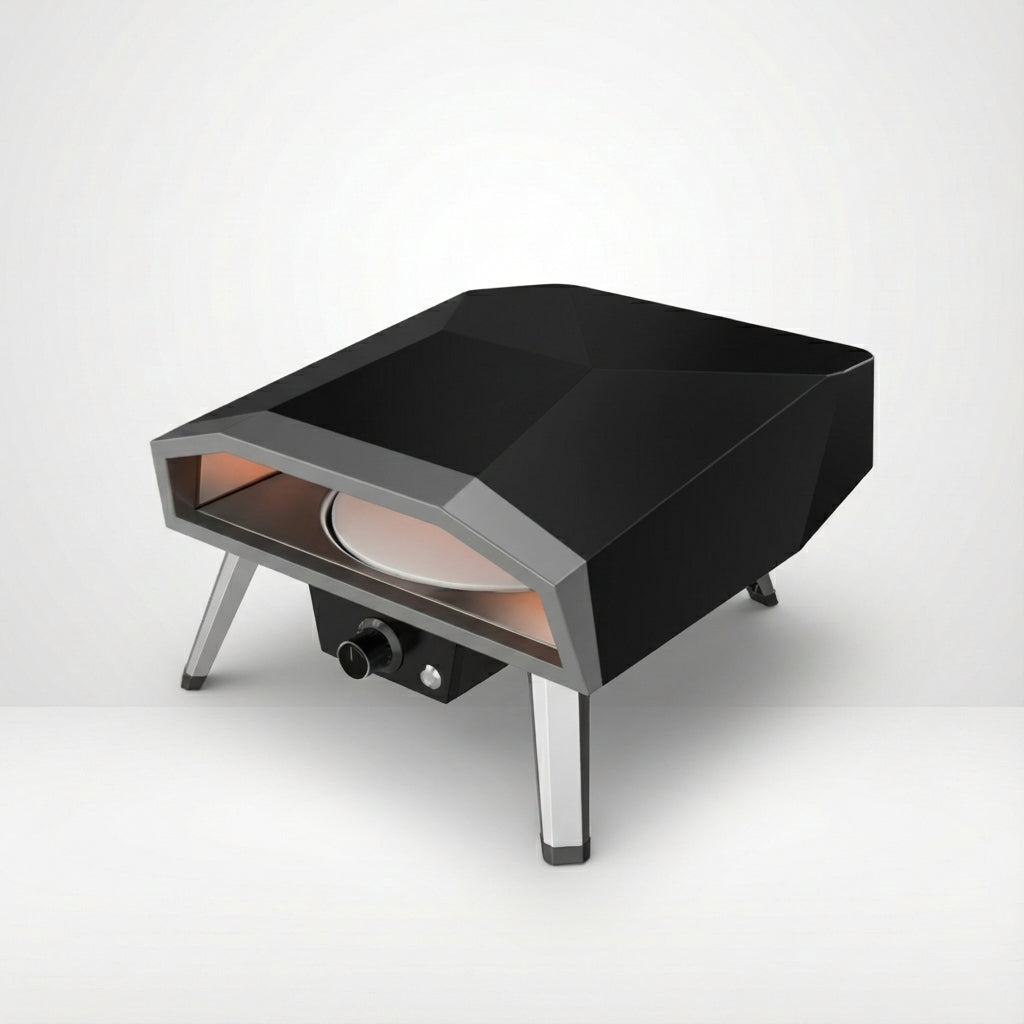 Four à pizza gaz rotatif 16 pouces avec pierre en cordiérite – four extérieur portable haute température