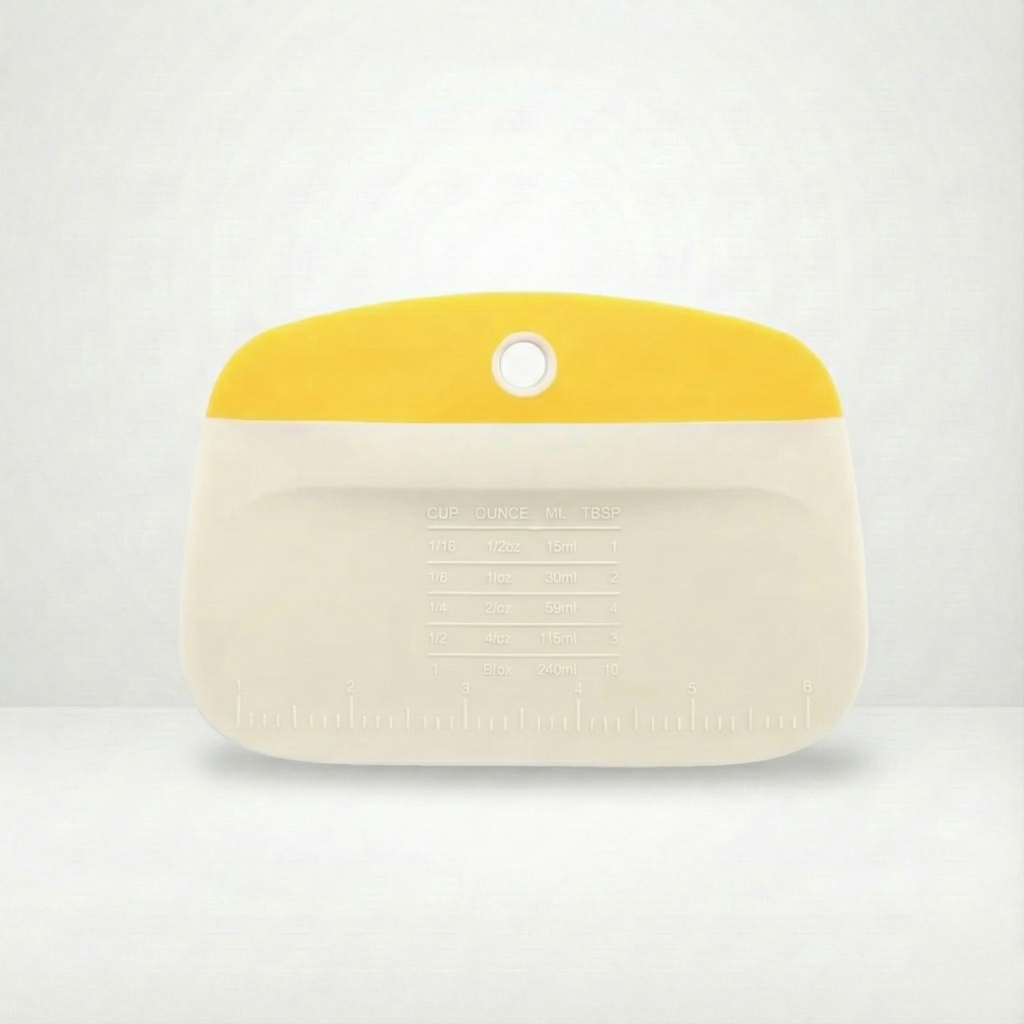 Grattoir coupe-pâte gradué pour pizza maison, accessoire pizzaiolo pour découpe et dosage précis de la pâte