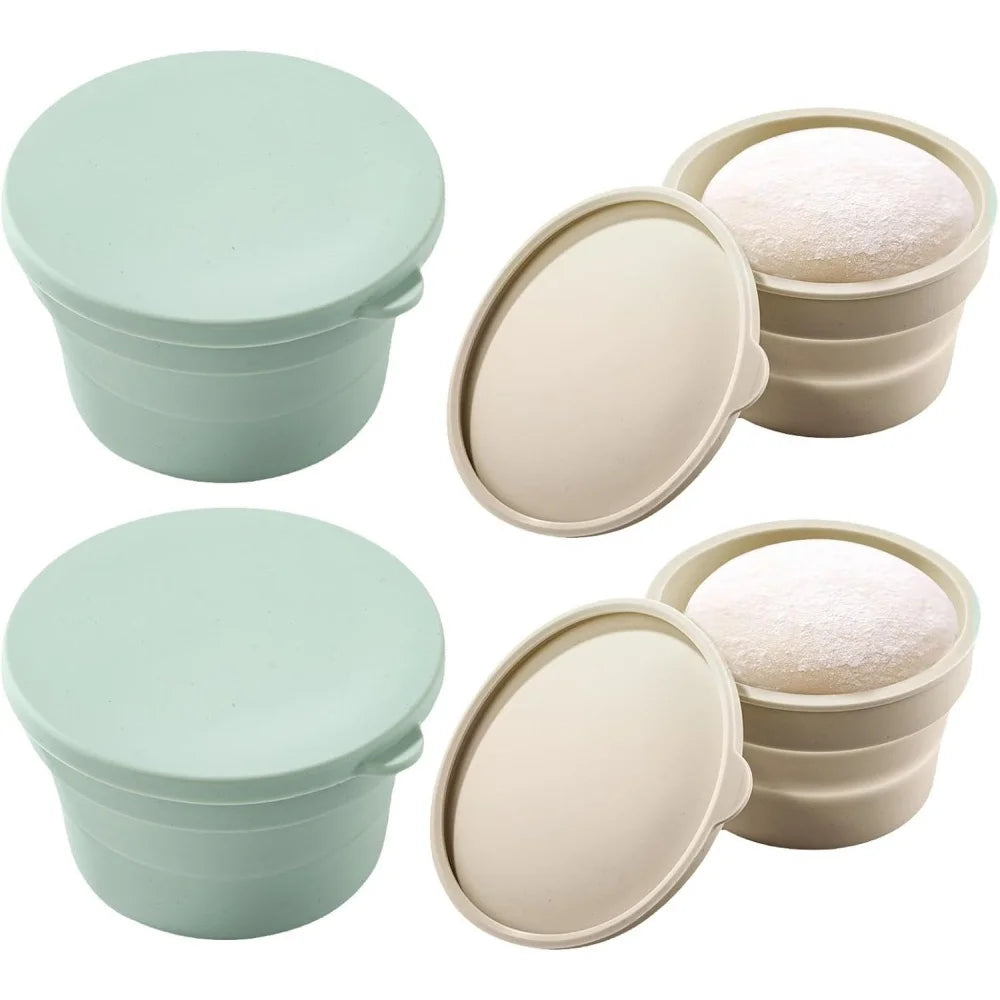 Boîte de Fermentation Pizza en Silicone Pliable avec Couvercle