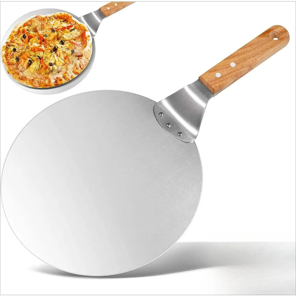 Pelle pour Pizza en Acier Inoxydable avec Manche en Bois