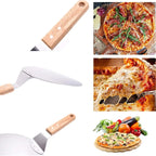 Pelle pour Pizza en Acier Inoxydable avec Manche en Bois