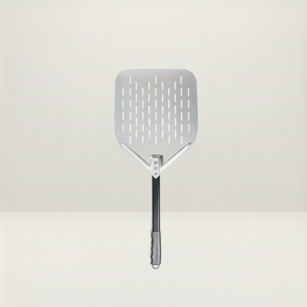 Pelle à pizza perforée Aluminium 30 cm – Aluminium antiadhésif avec manche pliable