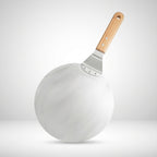 elle à pizza en acier inoxydable avec manche en bois, accessoire pour four à pizza maison – taille 30cm